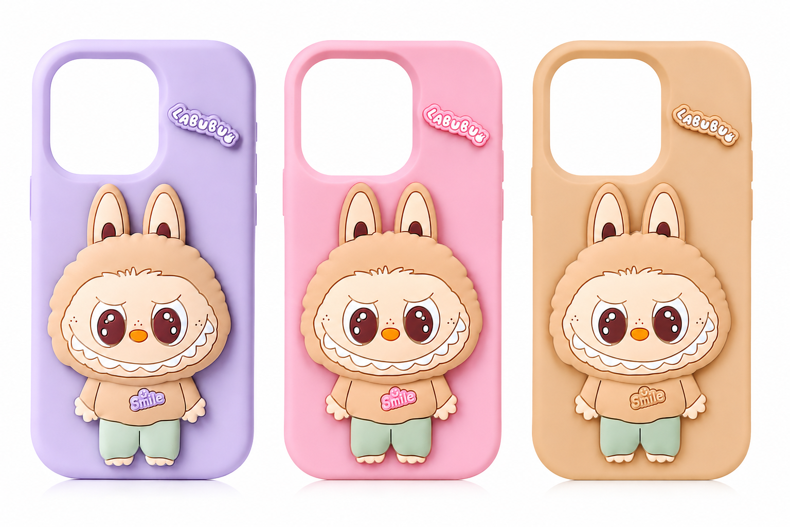 Volix Premium 3D Labubu Silicone Case for iPhone